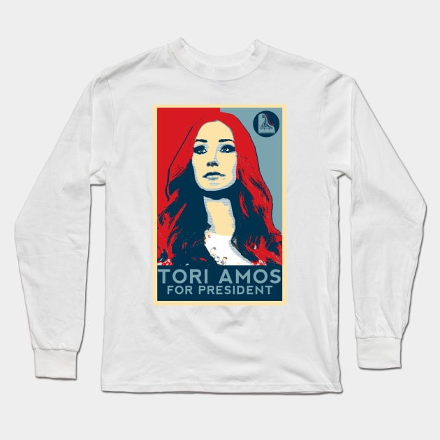 Tori Amos For President Long Sleeve T-Shirt by damonthead